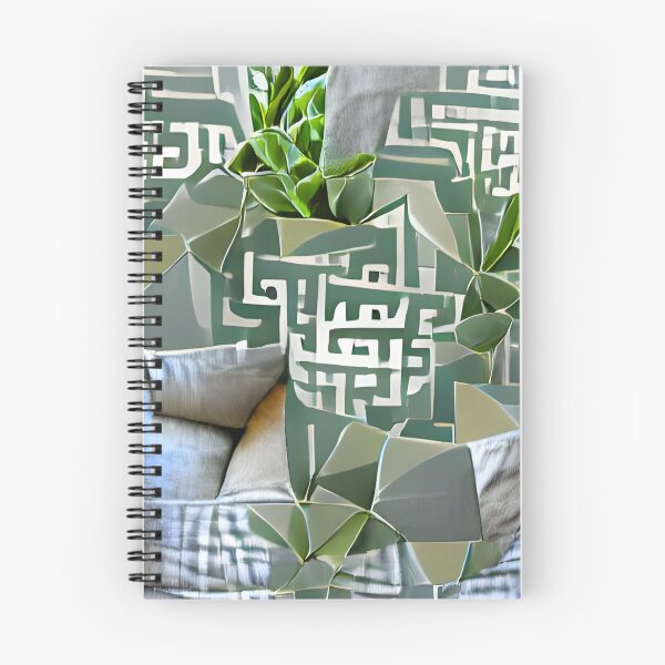 Item preview, Obra de arte abstracta de suculentas marroquíes de color verde salvia designed and sold by InterpreTees.