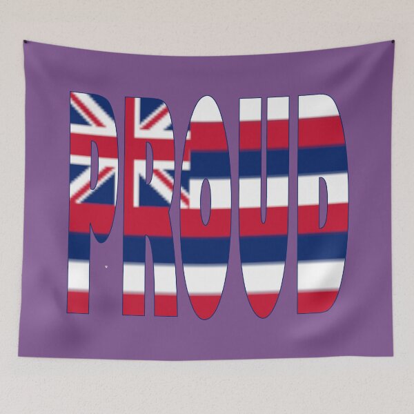 Item preview, Honolulu Hawaii Flag in the words Proud - Hawaiian  designed and sold by Quotes-I-Wear.