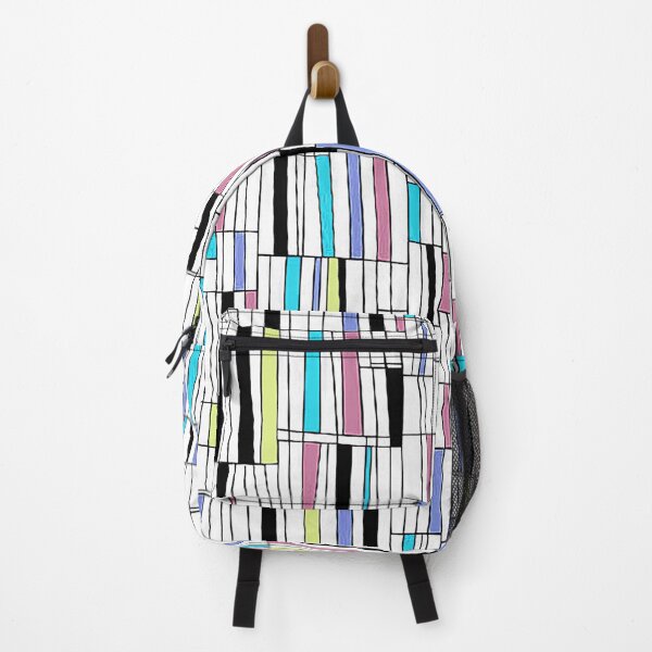 Item preview, Mid Century Modern Pattern, Colorful Abstract bookshelf, white designed and sold by Nostrathomas66.