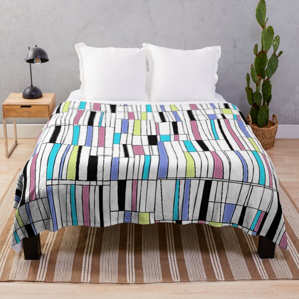 Item preview,  Mid Century Modern Pattern, Colorful Abstract bookshelf, white designed and sold by Nostrathomas66.