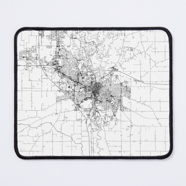 Item preview, Iowa City White Map designed and sold by multiplicitymap.