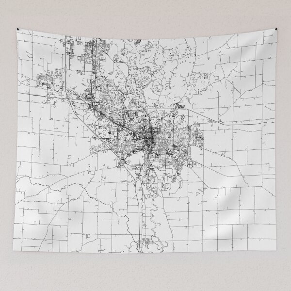 Item preview, Iowa City White Map designed and sold by multiplicitymap.