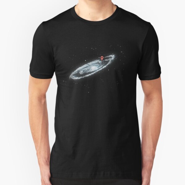 You Are Here - Milky way Slim Fit T-Shirt