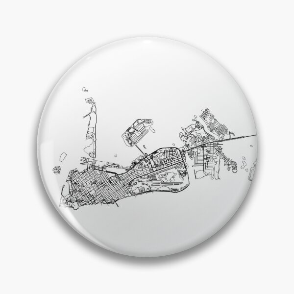 Item preview, Key West White Map designed and sold by multiplicitymap.