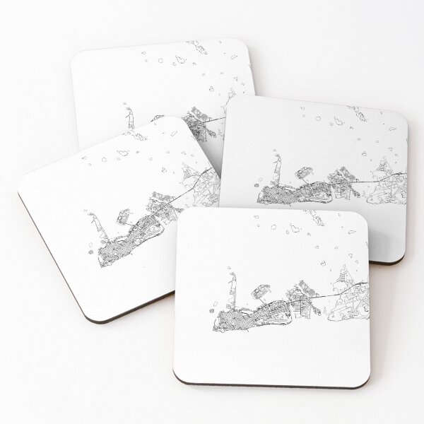 Item preview, Key West White Map designed and sold by multiplicitymap.