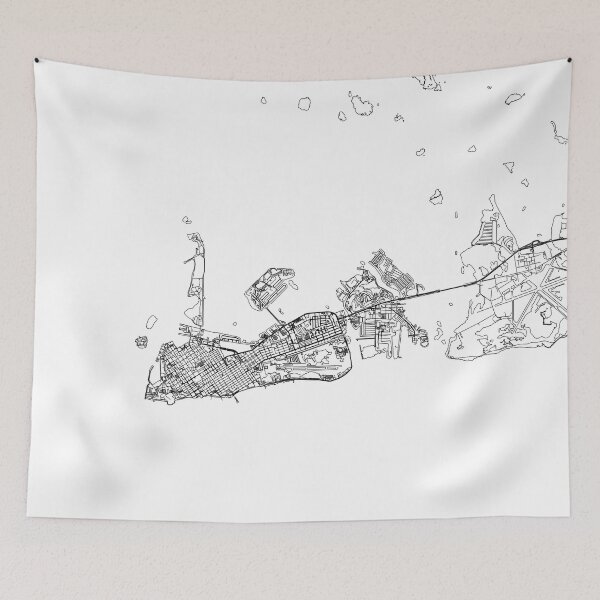 Item preview, Key West White Map designed and sold by multiplicitymap.