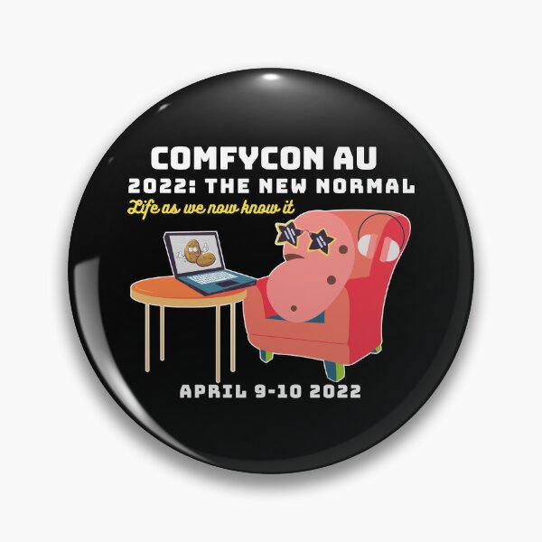Item preview, ComfyCon AU April 2022 Couch Potato (Dark) designed and sold by ComfyConAU.