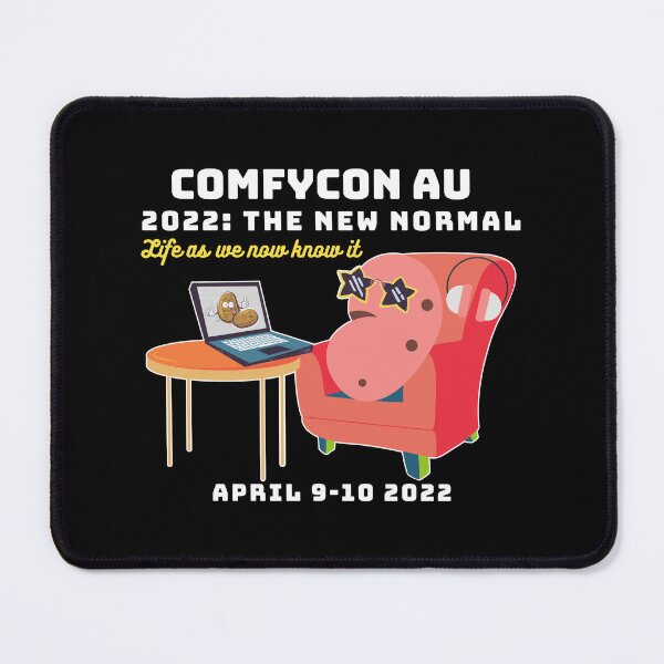 Item preview, ComfyCon AU April 2022 Couch Potato (Dark) designed and sold by ComfyConAU.