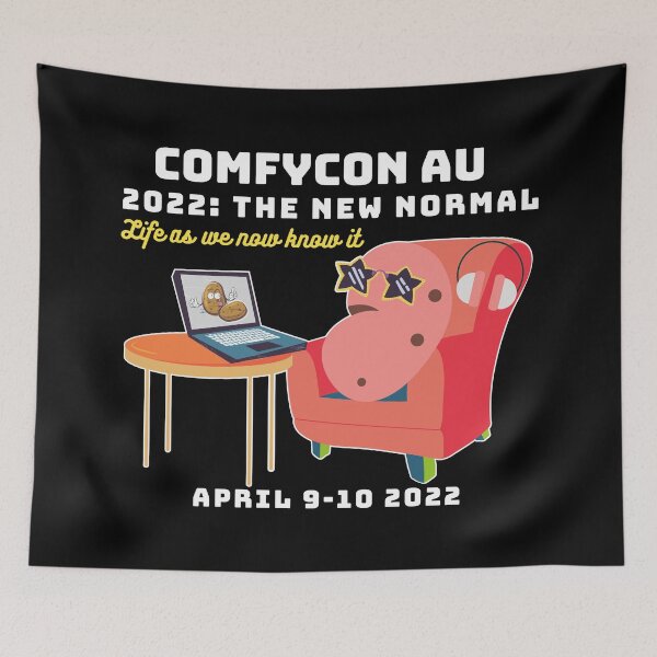 Item preview, ComfyCon AU April 2022 Couch Potato (Dark) designed and sold by ComfyConAU.