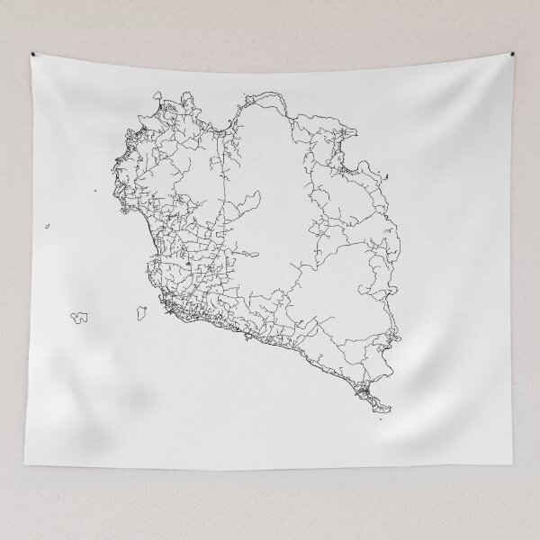 Item preview, Ko Pha Ngan White Map designed and sold by multiplicitymap.
