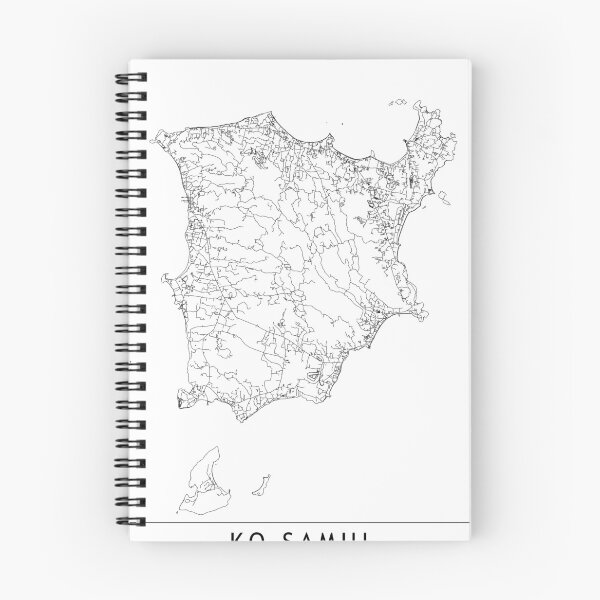 Item preview, Ko Samui White Map designed and sold by multiplicitymap.