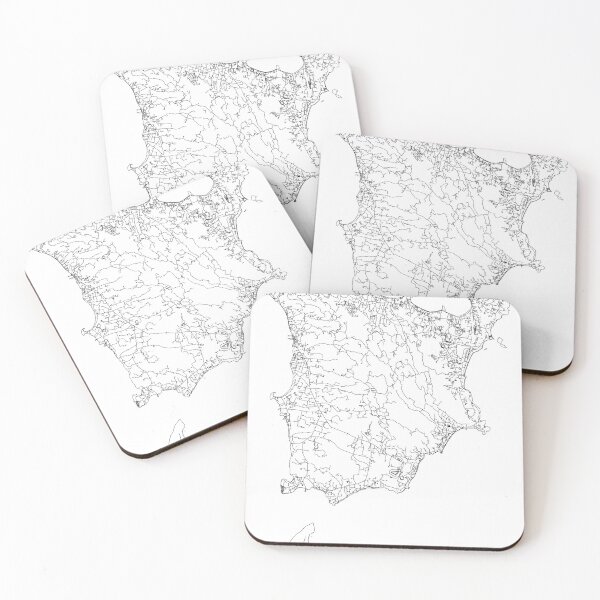 Item preview, Ko Samui White Map designed and sold by multiplicitymap.