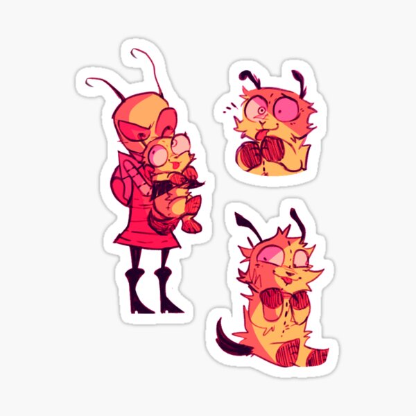 Item preview, ZIM AND GIR STICKER PACK designed and sold by ivlet.