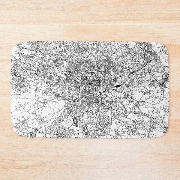 Item preview, Leeds White Map designed and sold by multiplicitymap.