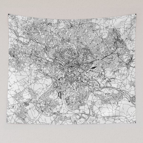 Item preview, Leeds White Map designed and sold by multiplicitymap.