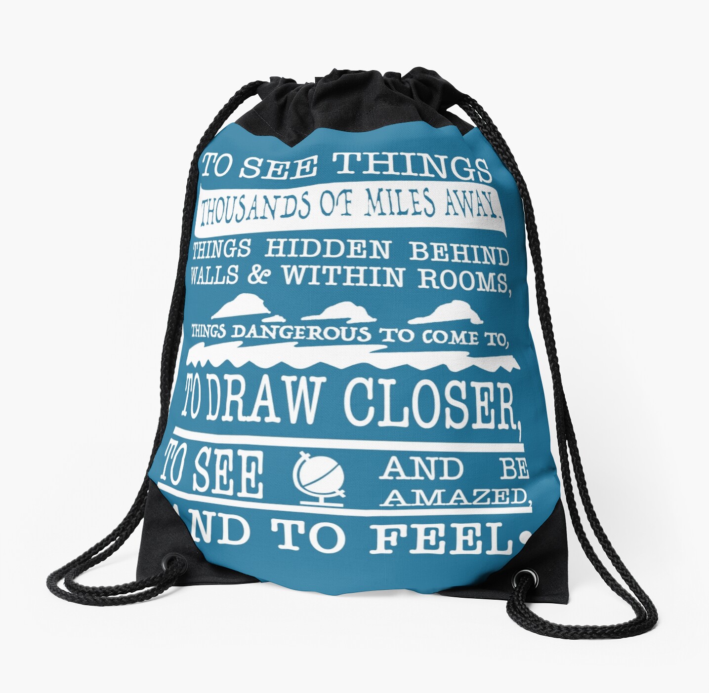 "Walter Mitty Meaning of Life" Drawstring Bag by thunderkid Redbubble