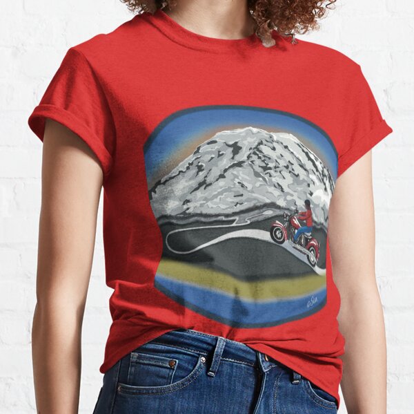 Day Cruising to Mt. Rainier, WA on a Vintage Motocycle Classic T-Shirt