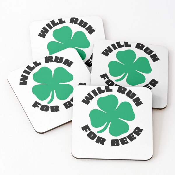 Item preview, Will Run for Beer Shamrock designed and sold by RoguePixel.