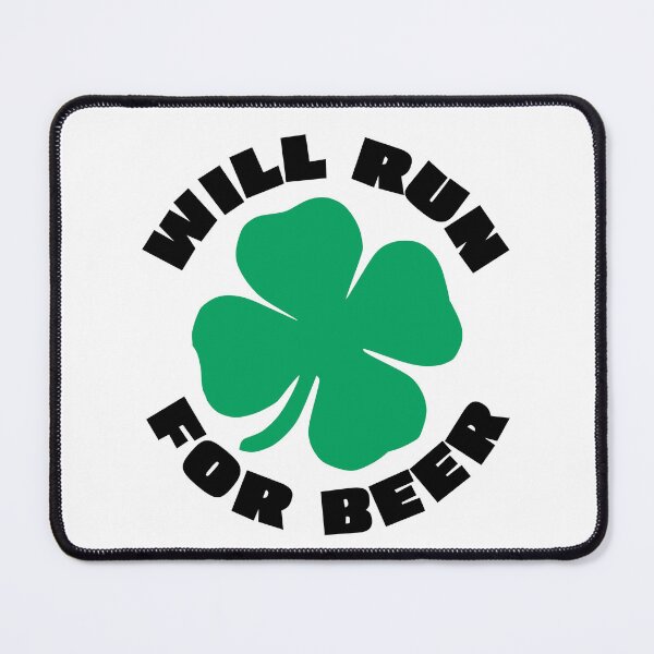 Item preview, Will Run for Beer Shamrock designed and sold by RoguePixel.