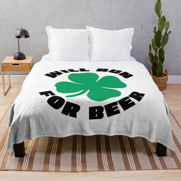 Item preview, Will Run for Beer Shamrock designed and sold by RoguePixel.