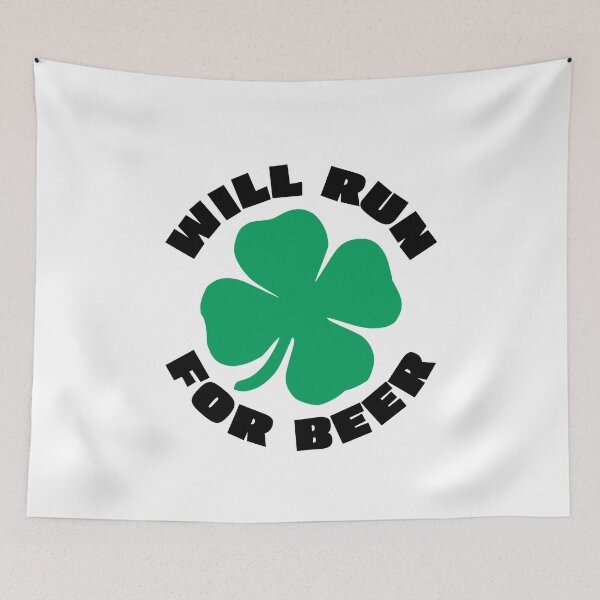 Item preview, Will Run for Beer Shamrock designed and sold by RoguePixel.