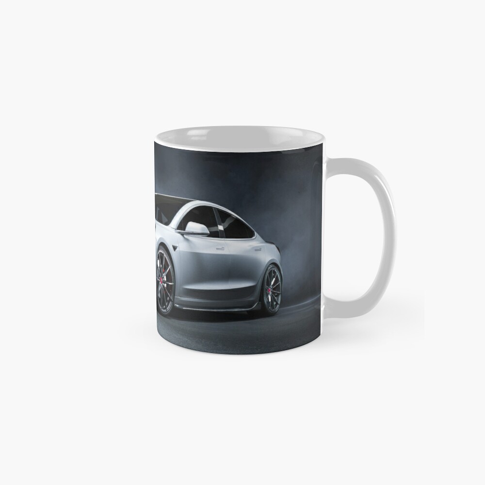 Tesla Model 3 White High Resolution Coffee Mug for Sale by Melon Musk