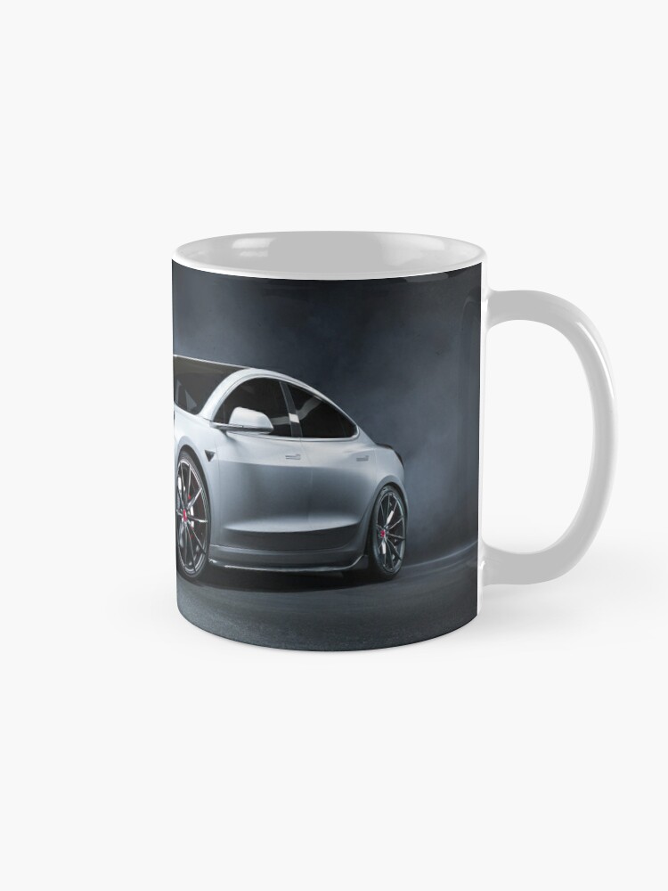 Tesla Model 3 Black Coffee Mug