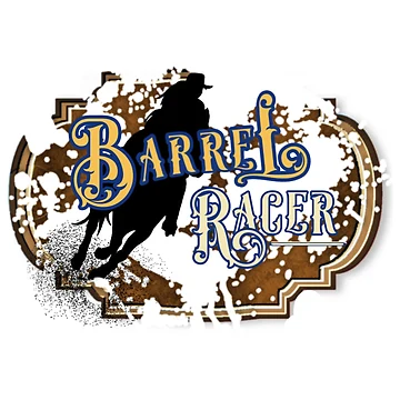 Artwork thumbnail, Female Barrel Racer Rodeo Lettering Design by EquusArtisan