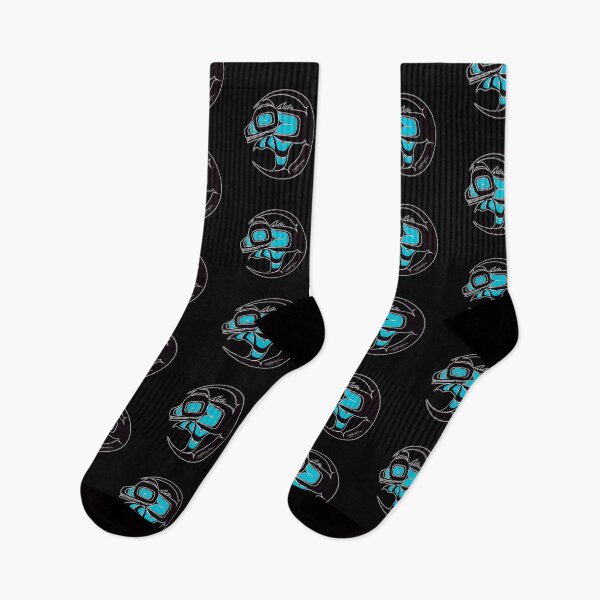 Item preview, Bear cub blue tribal design designed and sold by SpeakthunderArt.