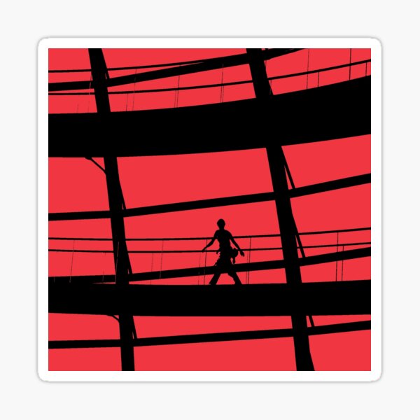 Red Square Sticker