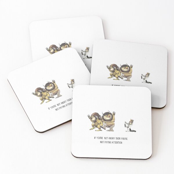 Item preview, Where the wild things are /booklover / kids book librarian / teacher gift/  If you're not angry you're not paying attention / protest tee / Maurice Sendak  designed and sold by LaundrySalt.