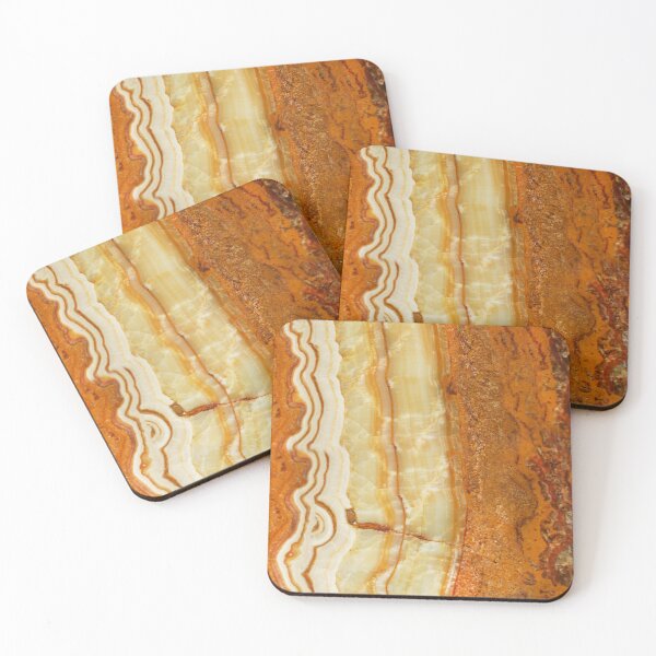 Item preview, Agate Rich Earthy Abstract Textured Home Decor | Gold Orange Crystal Textured designed and sold by MiaDelelai.