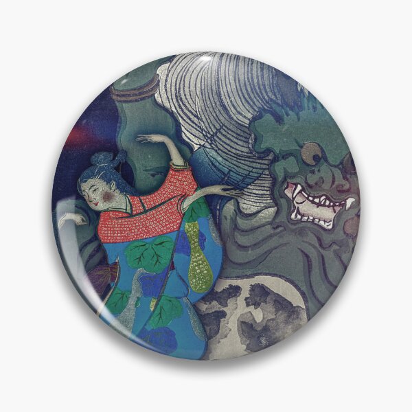 Item preview, Dancers and Demon from Momoyogusa-Flowers of a Hundred Generations (1909) by Kamisaka Sekka designed and sold by RyanCaudell.
