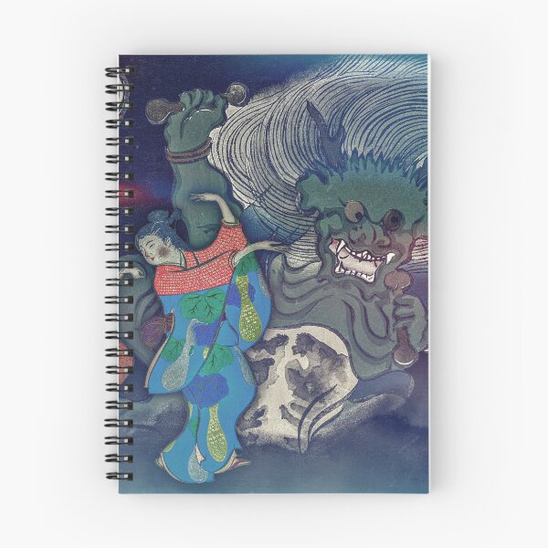 Item preview, Dancers and Demon from Momoyogusa-Flowers of a Hundred Generations (1909) by Kamisaka Sekka designed and sold by RyanCaudell.