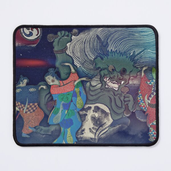 Item preview, Dancers and Demon from Momoyogusa-Flowers of a Hundred Generations (1909) by Kamisaka Sekka designed and sold by RyanCaudell.