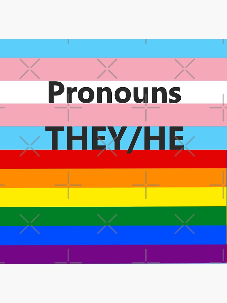 Theyhe Pronouns Sticker For Sale By Alexlaurenmlk Redbubble 2698