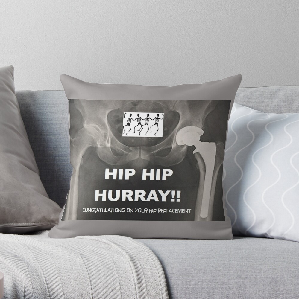 Hip Replacement Upgrade Funny Recovery Surgery Throw Pillow by Stronzi