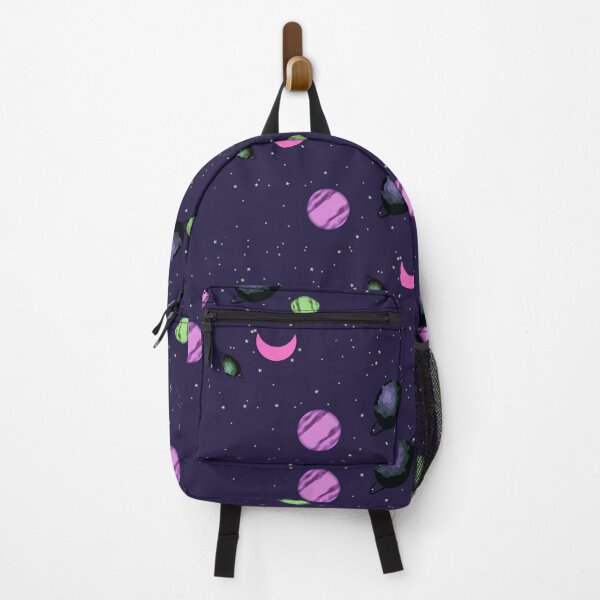 Item preview, Neon Space Pattern | Planet and Pink Moon Colored Graphics designed and sold by IndigoSeed.