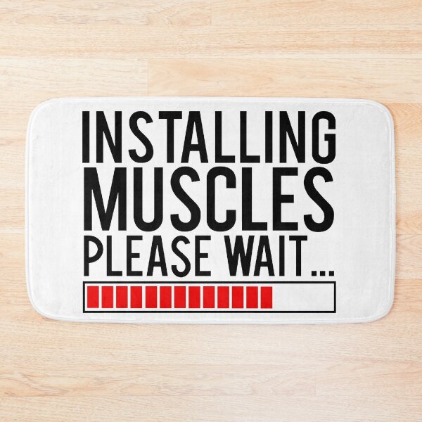 Item preview, Sports phrase please wait, installing muscles in the gym designed and sold by Alma fortalecida1.