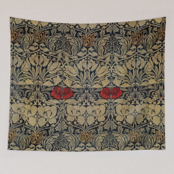 Item preview, Red And Orange Floral With Leafy Pattern designed and sold by clothstudios.