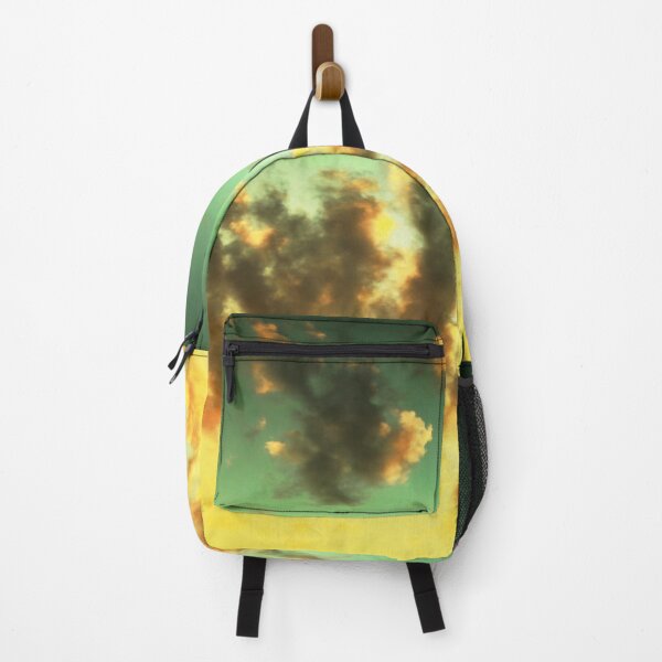 Item preview, Teal and yellow sunset cloudy sky background designed and sold by by-jwp.