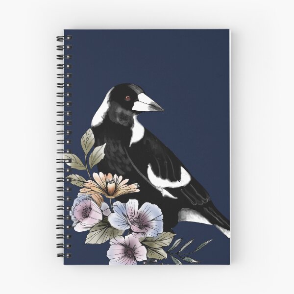 Item preview, Magpie Australian wild bird black and white designed and sold by ahahdodo.