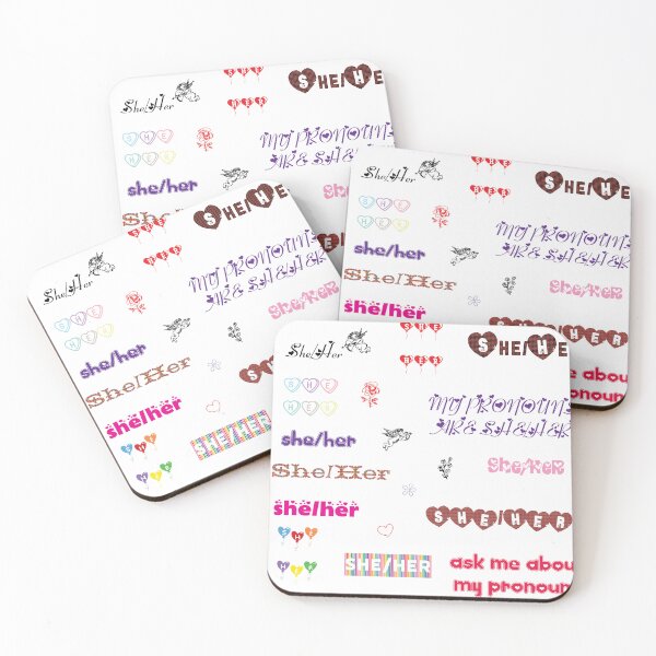Item preview, Valentines day She/Her pronouns sticker pack designed and sold by willowbb.