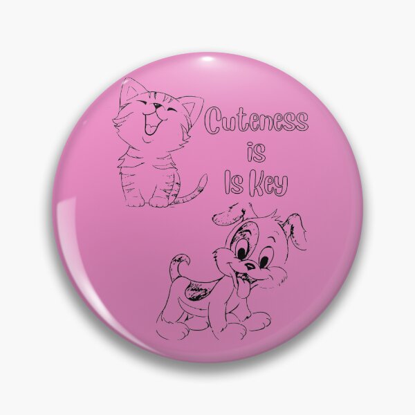 Item preview, Copy of Cuteness is key dog and cat black and pink design designed and sold by Cora Gregory.