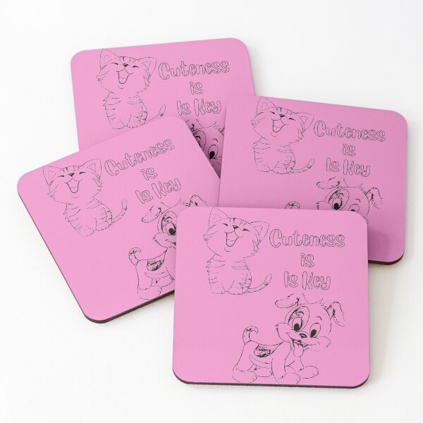 Item preview, Copy of Cuteness is key dog and cat black and pink design designed and sold by Cora Gregory.