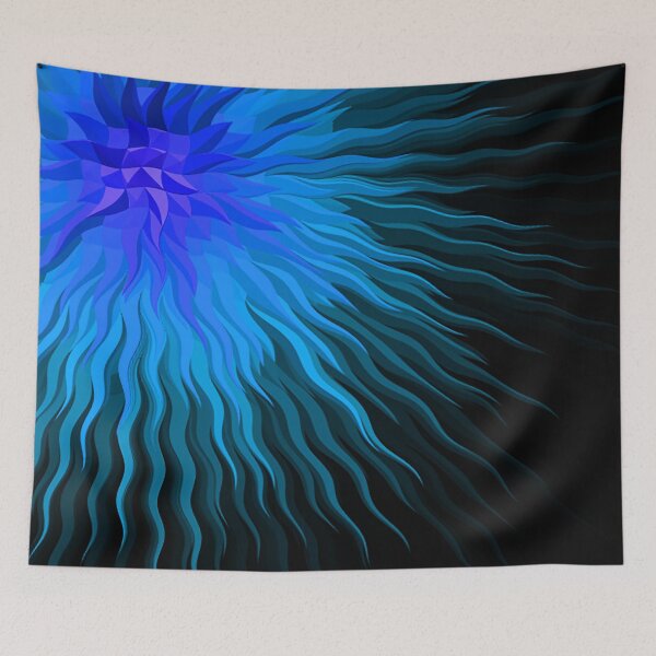 Item preview, Abstract blue Solar rays designed and sold by Tshirtstory.