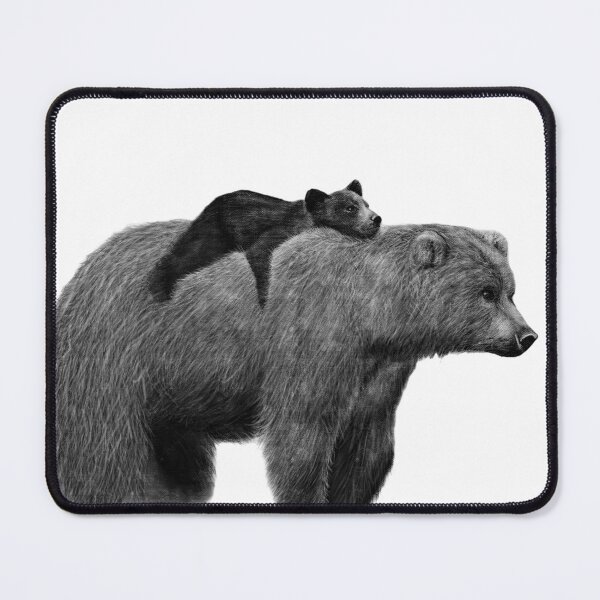 Item preview, Mama Bear Cub Cottagecore Drawing Sketch designed and sold by Tessa Hall.