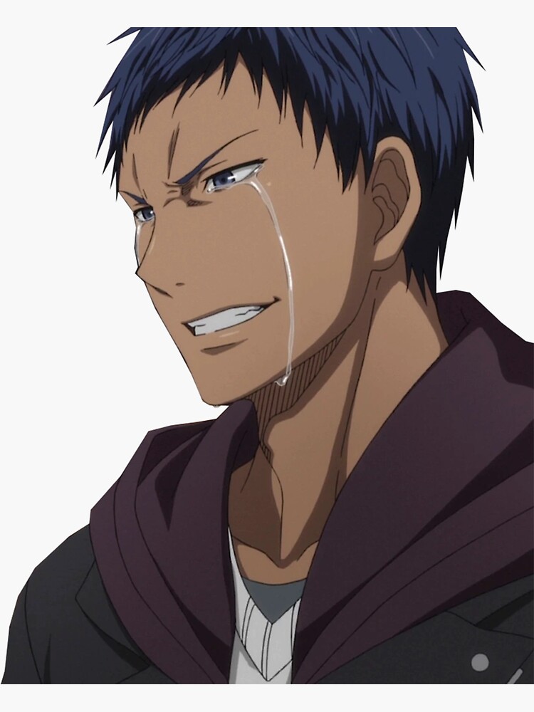 "Daiki Aomine Crying" Sticker for Sale by kawaiicrossing Redbubble