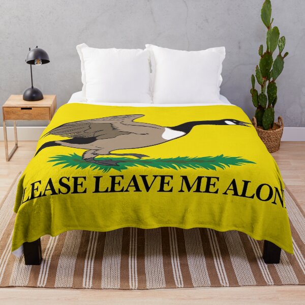 Item preview, Please leave me alone canada goose flag, Canadian goose, dont tread on me, yellow, Small Fringe Minority, Truckers for freedom, freedom convoy 2022, i support truckers,truck trudeau designed and sold by pierrelaidesign.