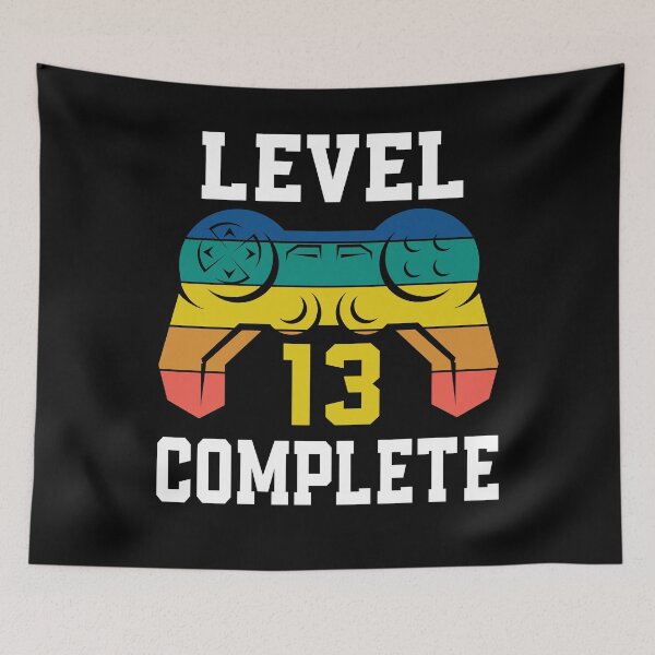 Artikelvorschau, Level 13 abgeschlossen, Retro-Videospieler 13. Geburtstag entworfen und verkauft von Fabvity.